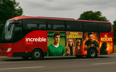 Cámara de cine sobre trípode