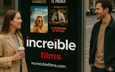 Cámara de cine sobre trípode