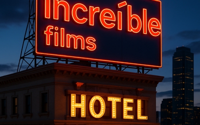 Cámara de cine sobre trípode